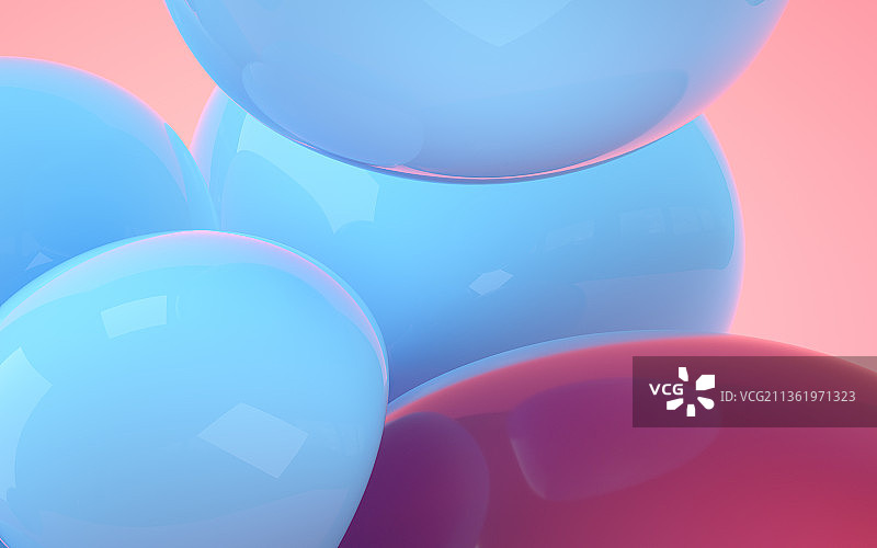 柔软的弹性球体3D渲染图片素材