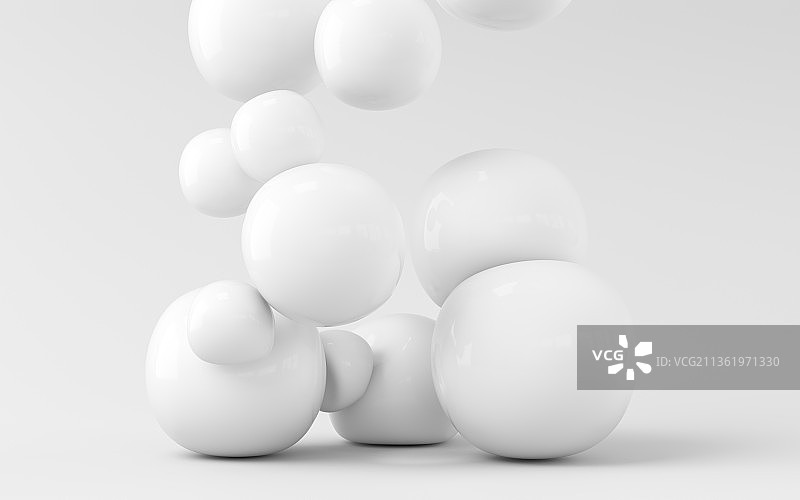 柔软的弹性球体3D渲染图片素材