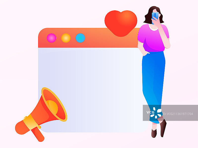 通知宣传拉新扁平矢量概念运营插画图片素材