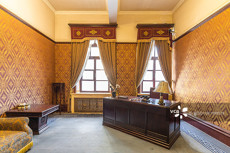 长春伪满皇宫博物院勤民楼室内陈列图片素材