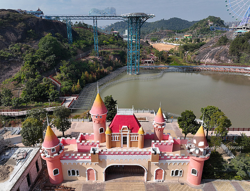 广东省惠州市大亚湾西区儿童公园航拍图片素材