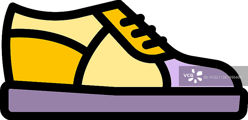 彩色夏季运动鞋图标轮廓图片素材