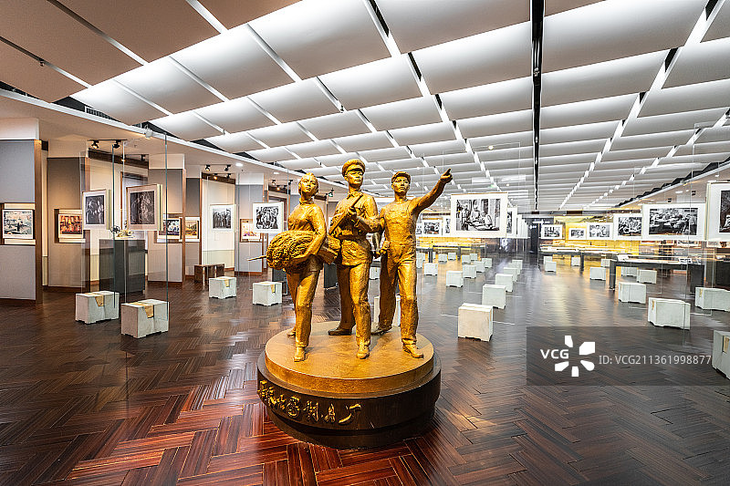 长春长影旧址博物馆室内展厅图片素材