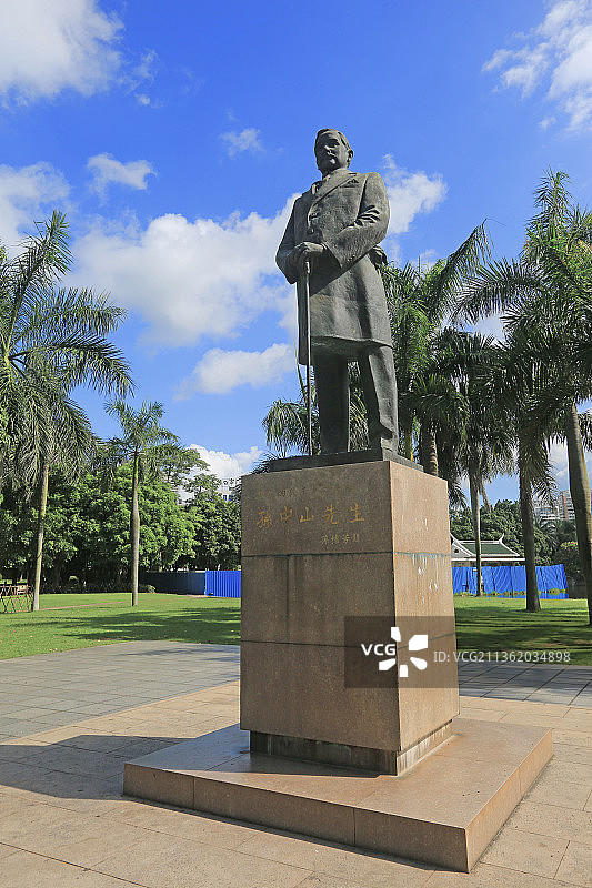 福建厦门中山公园：孙中山雕像图片素材