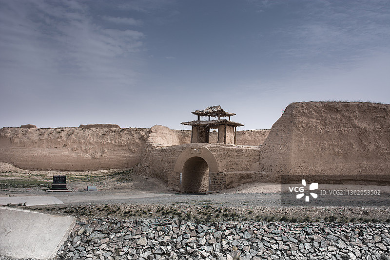 中国甘肃省白银市景泰县明代军事遗址永泰龟城图片素材