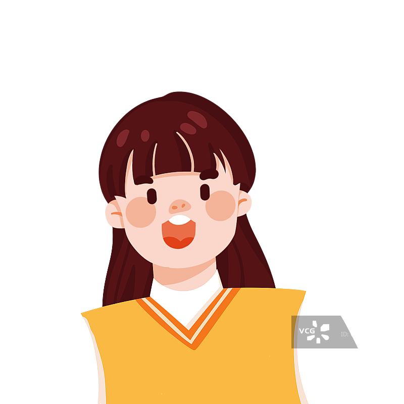 一个女生半身像图片素材