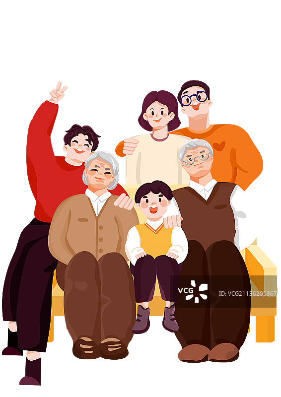 一家人合照图片素材