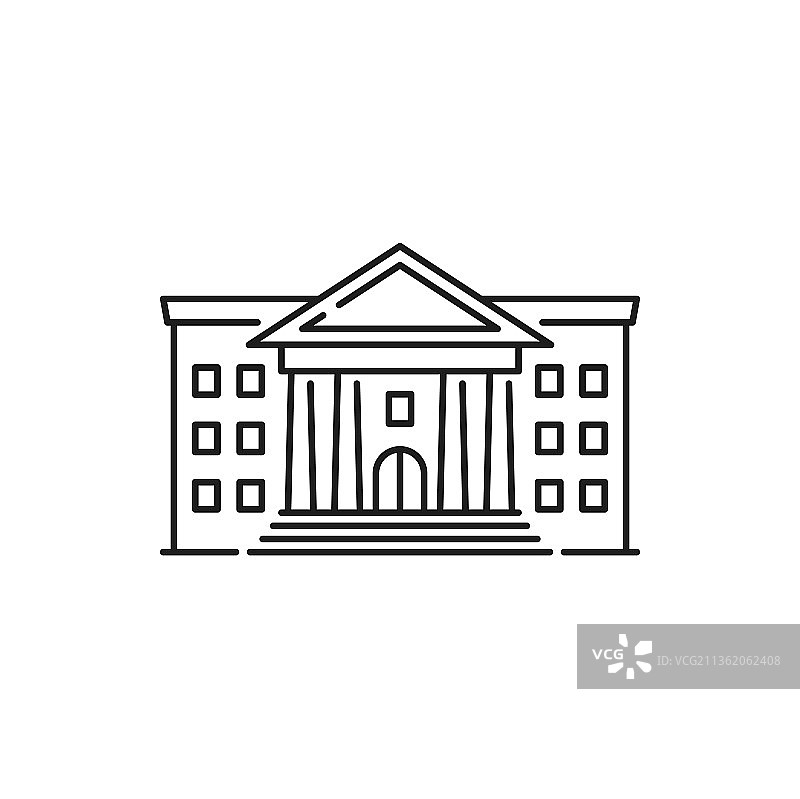 带柱子的最高法院大楼图片素材