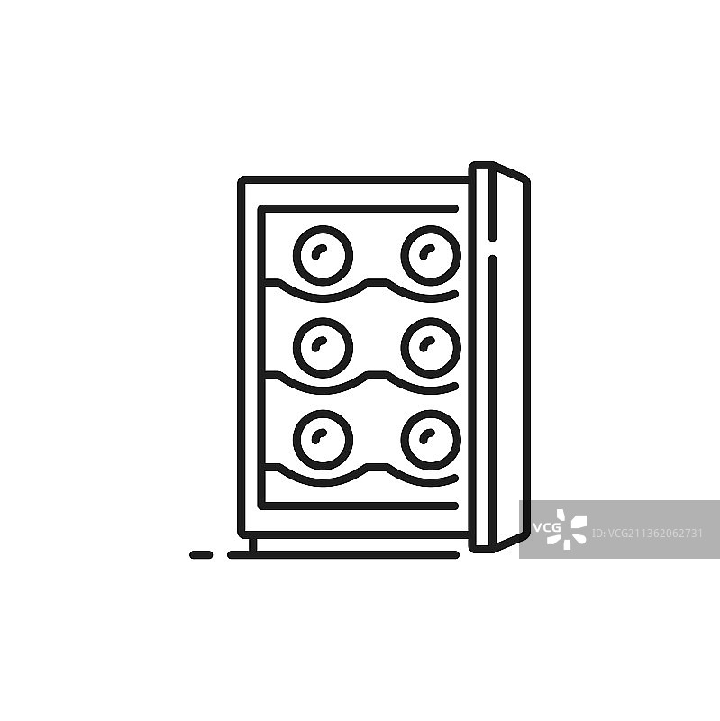 用于清凉饮品的冰箱轮廓图标图片素材