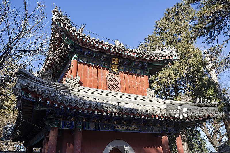 戒台寺，钟楼，古建筑，冬天图片素材