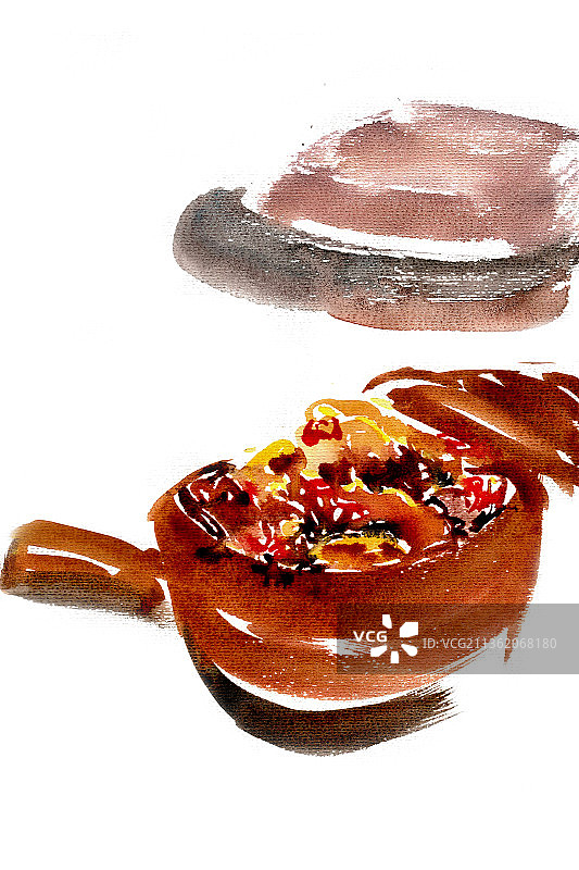 砂锅鹅肉图片素材