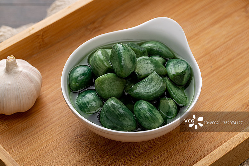 农家自制腊八蒜图片素材