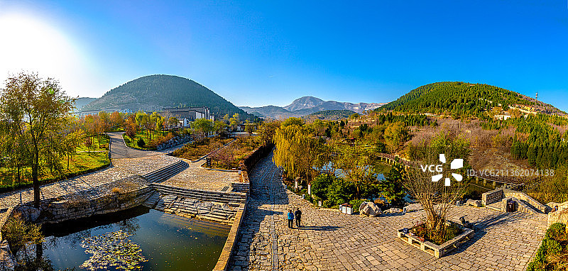 朱家峪大门口全景图片素材