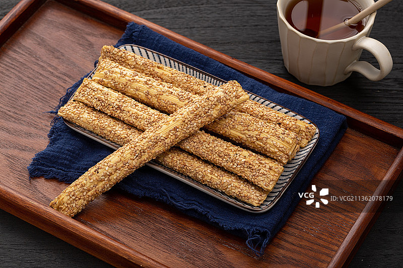 老式芝麻糖图片素材