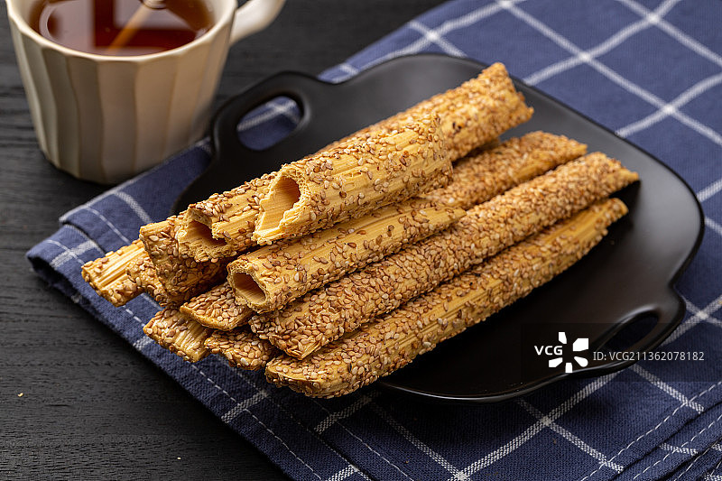 老式芝麻糖图片素材