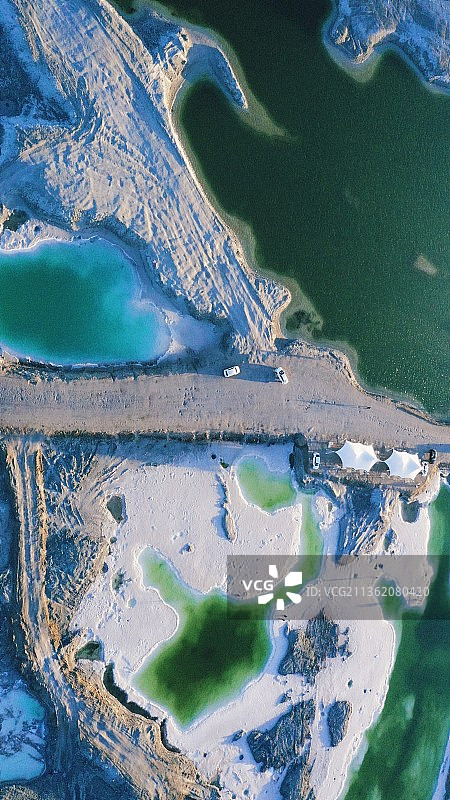 翡翠湖大柴旦航拍图片素材