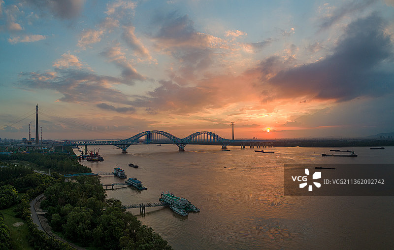 南京大胜关大桥图片素材