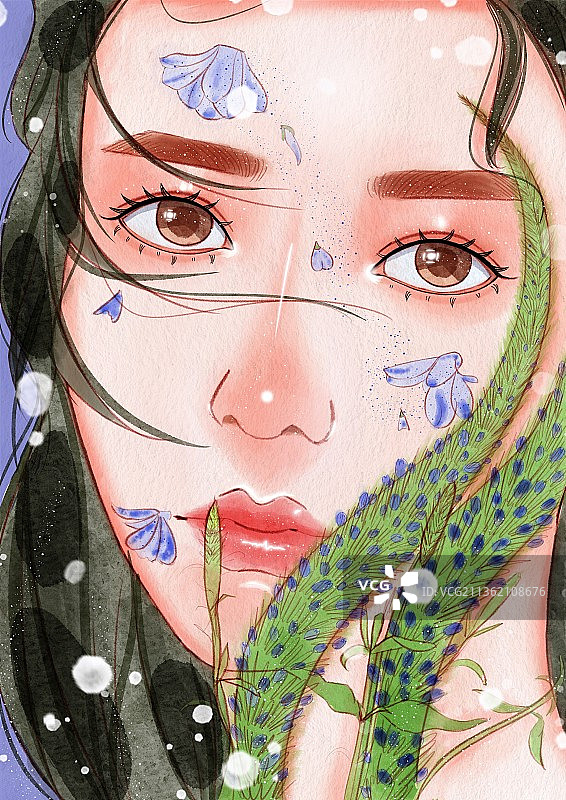 花一样的女人图片素材