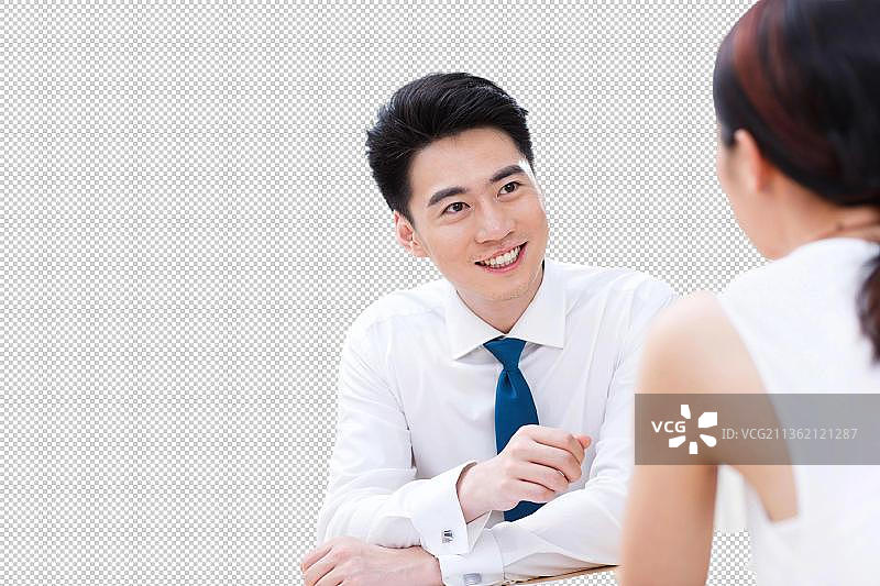 年轻的商务人士在办公室快乐工作图片素材