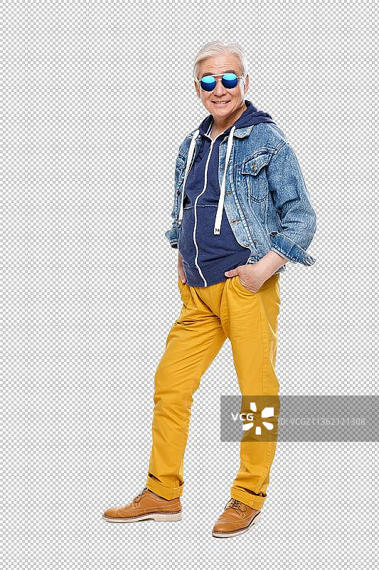 时尚的老年男人图片素材