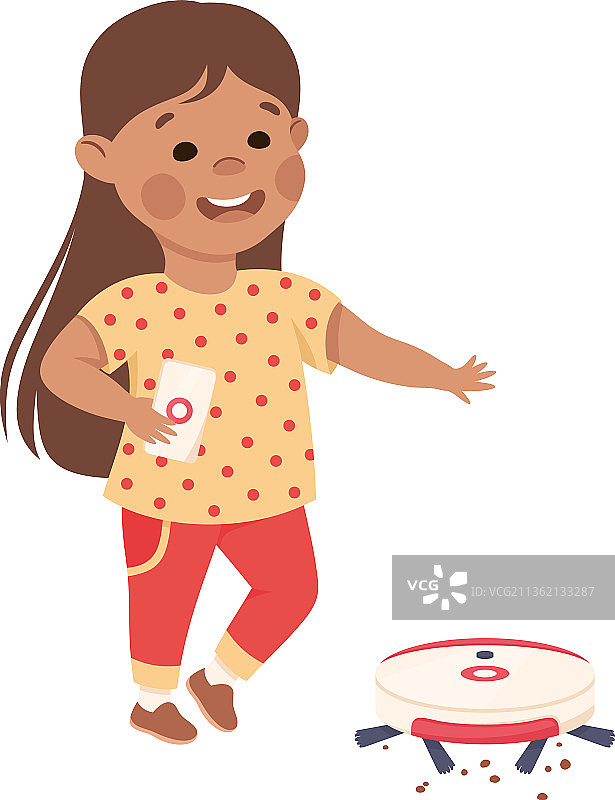 玩四轴飞行器或无人机的可爱女孩图片素材