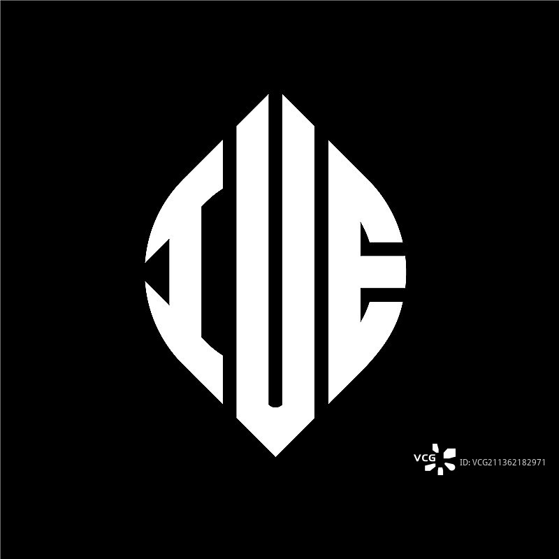 IUE圆形字母Logo设计图片素材