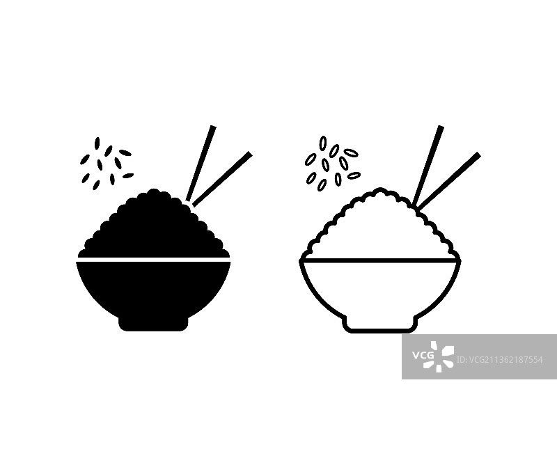 碗里的茉莉香米或印度香米图片素材