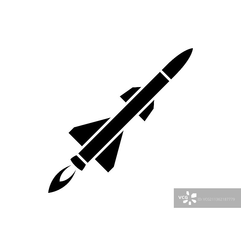 带助推器的导弹或弹道火箭图片素材