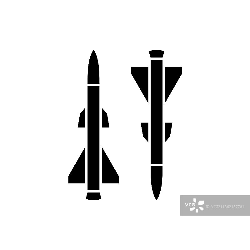 导弹枪或弹道火箭武器图标图片素材
