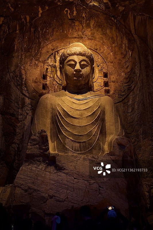 夜观龙门图片素材