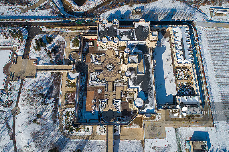 烟台张裕葡萄酒庄冬季美景图片素材