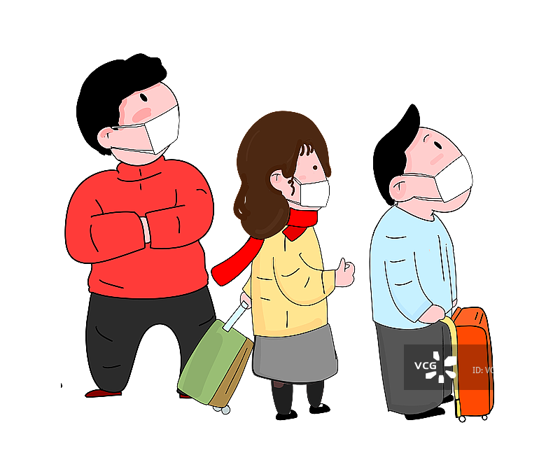 卡通手绘漫画元素春节人物元素图片素材