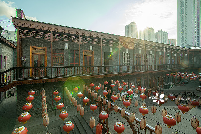 中国黑龙江哈尔滨中华巴洛克风情街图片素材