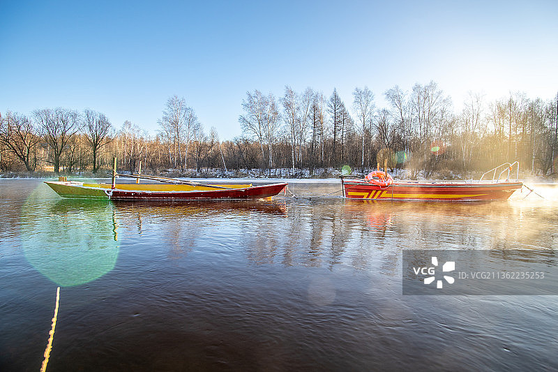 中国黑龙江黑河市逊克县大平台冬季雾凇自然景观图片素材