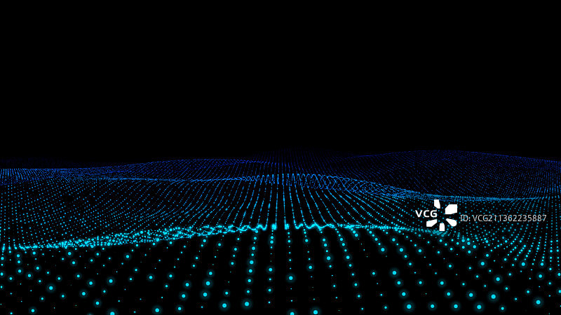 蓝色科技数字浪潮图片素材