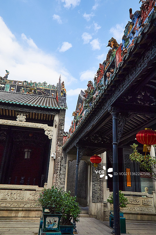 岭南建筑艺术典范广东民间工艺博物馆陈家祠陈氏书院图片素材