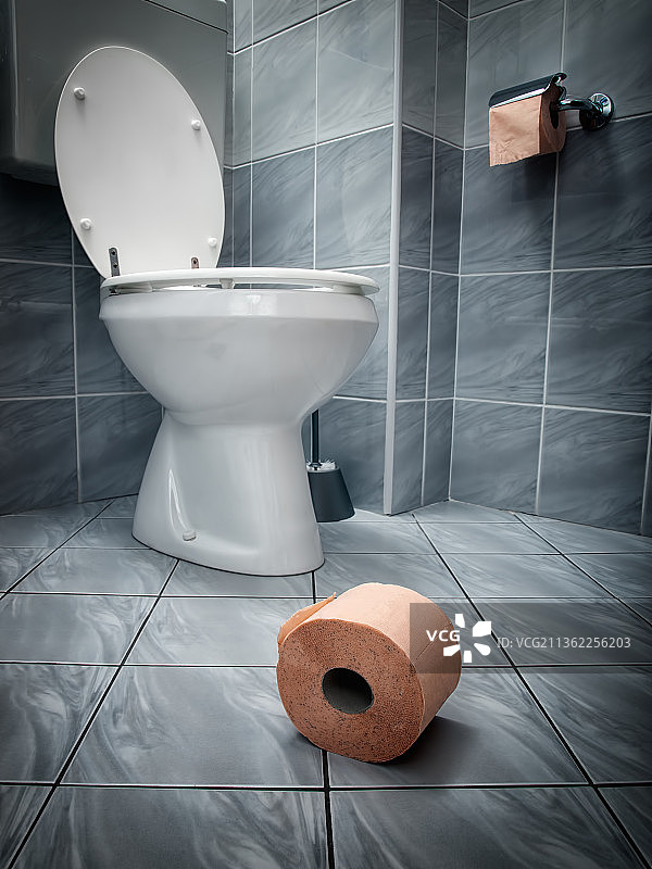 浴室马桶高角度视图图片素材