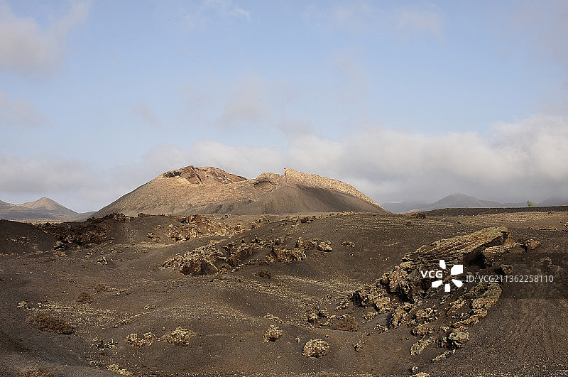 西班牙拉斯帕尔马斯兰萨罗特的沙漠景色图片素材