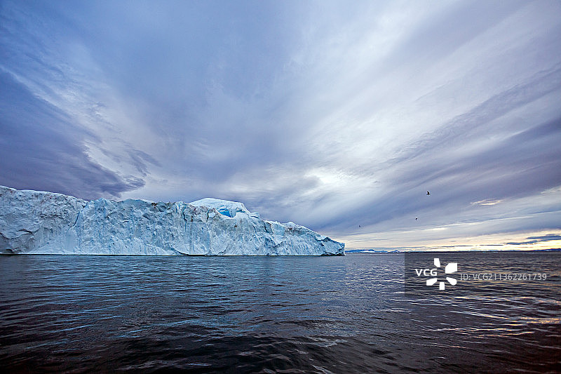 格陵兰岛迪斯科湾冬日海景图片素材