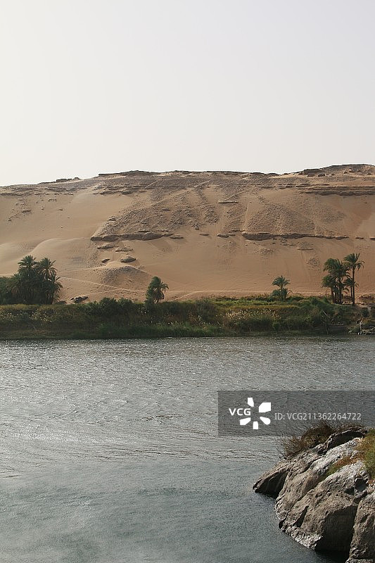 阿斯旺：埃及湖泊的风景图片素材