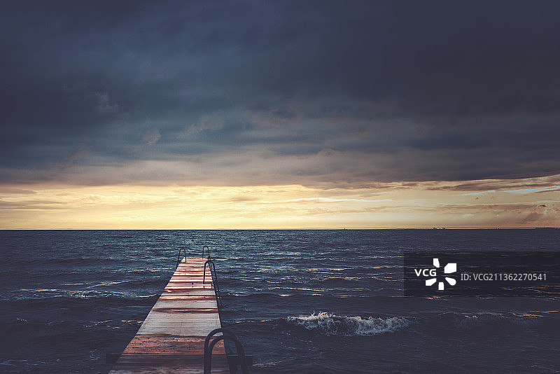 瑞典波罗的海日落美景图片素材