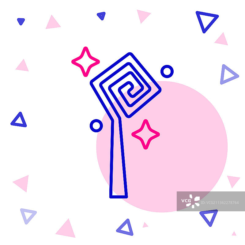 白色背景上的魔法棒图标图片素材