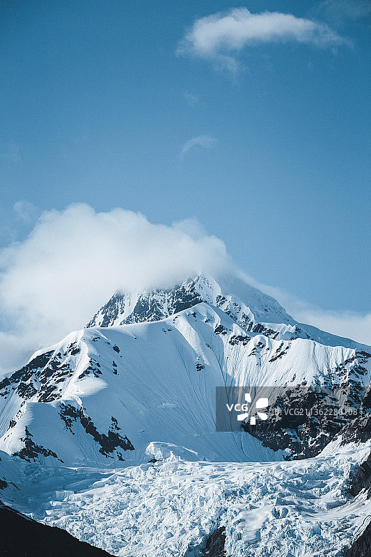 阿拉斯加雪山风景图片素材