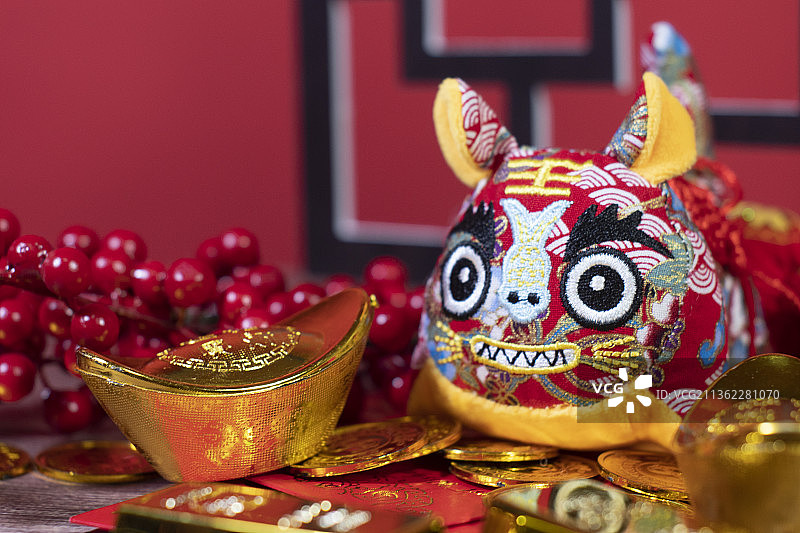 新年春节红包布老虎虎年图片素材