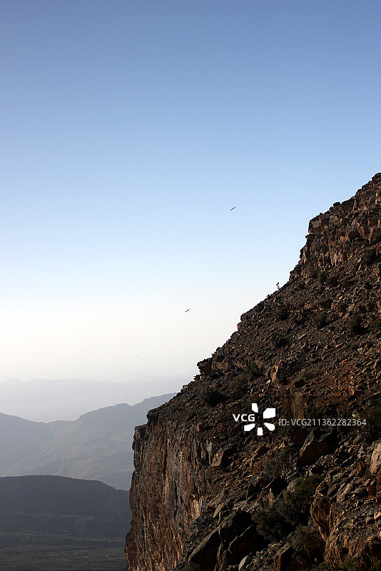 阿曼阳台，群山风光，晴空万里图片素材