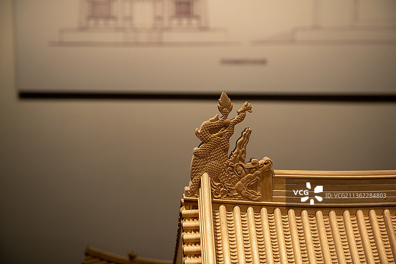 中国古代建筑，河南登封嵩山初祖庵模型图片素材