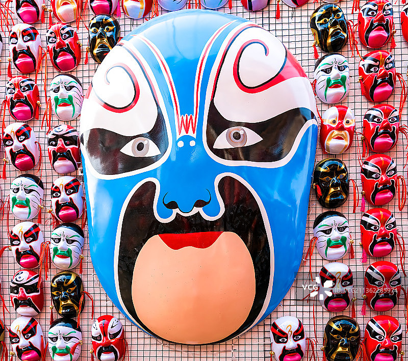 京剧脸谱,面具,中国元素,中国京剧,春节,新年,喜庆图片素材