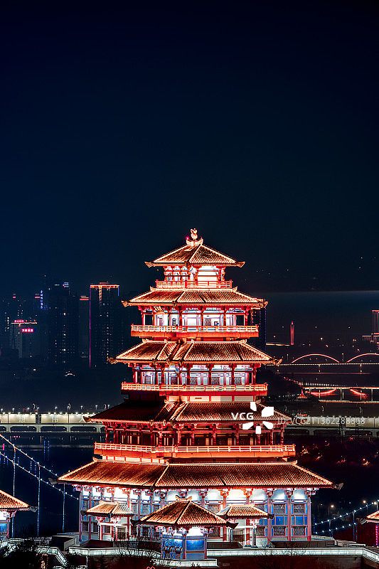 宝鸡夜景图片素材