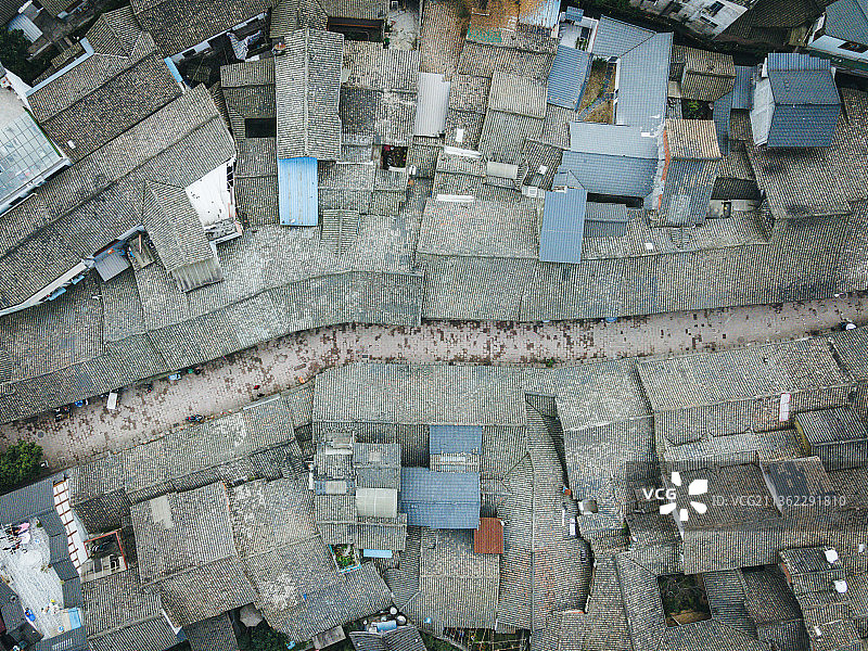 平乐古镇航拍风光图片素材