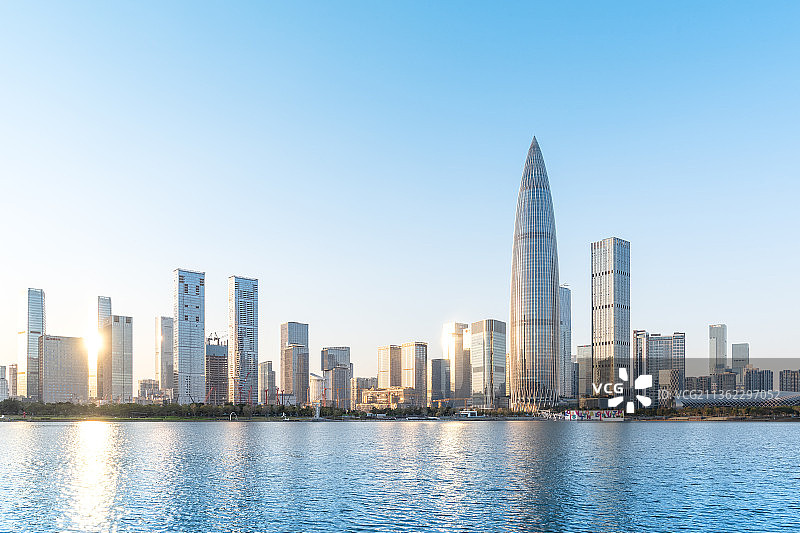 深圳南山后海金融区华润大厦建筑群城市风光图片素材
